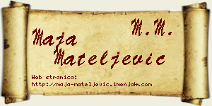 Maja Mateljević vizit kartica